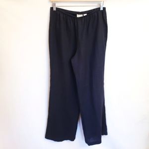 Chico Linen Lagenlook Black Pull-on Pants